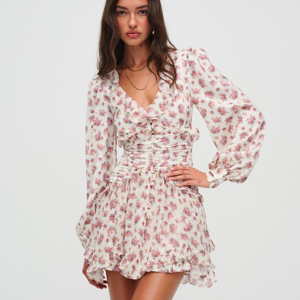 For Love & Lemons Jayleen Mini Dress Size SS / Pink